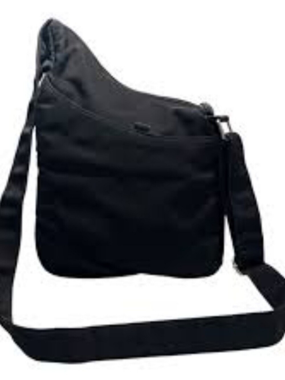 HOBO International Black Messenger Crossbody Nylon Canvas Bag